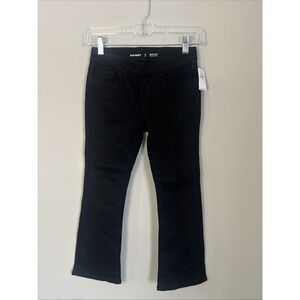 NEW! Old Navy Girl's Boot-Cut Built-in-Tough Black Pull-On Jeans NWT Size Medium